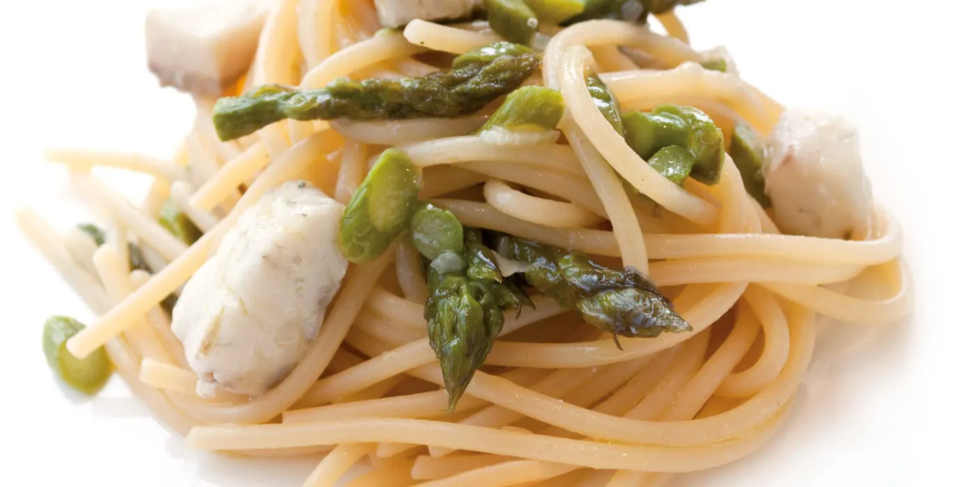 Ricetta Spaghetti La Molisana con asparagi e filetto di cernia
