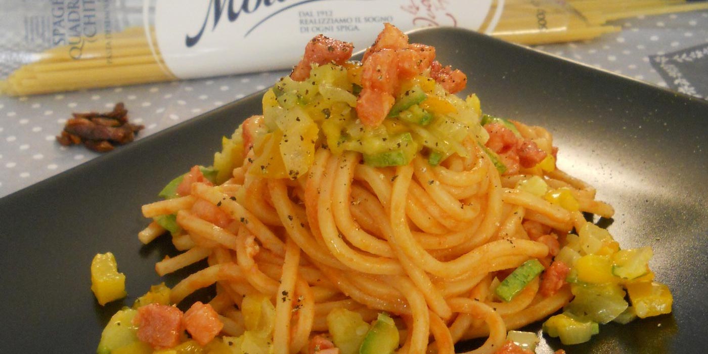 Ricetta Spaghetto Quadrato in amatriciana di verdure - La Molisana