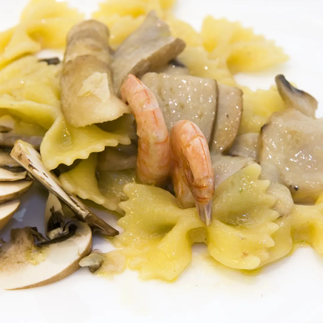 Ricetta Farfalle del sub con gamberi e porcini - La Molisana