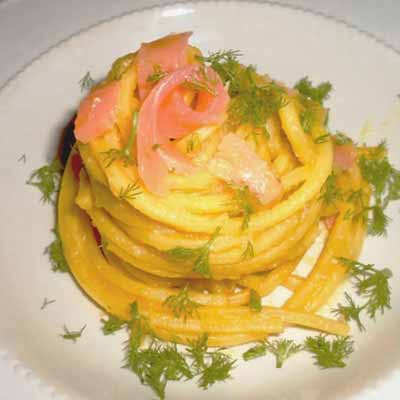 Ricetta Spaghetto Quadrato con crema di finocchi e salmone - La Molisana