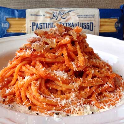 Ricetta Spaghetto Quadrato all'amatriciana - La Molisana