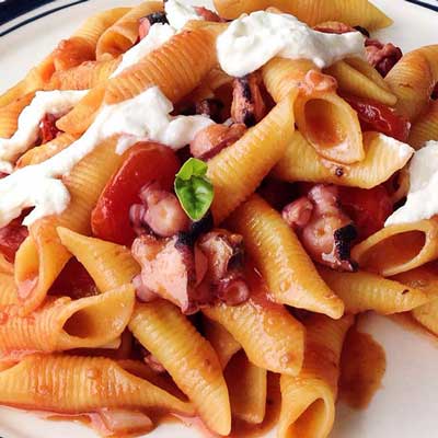 Ricetta Garganelli con ragù di polpo - La Molisana