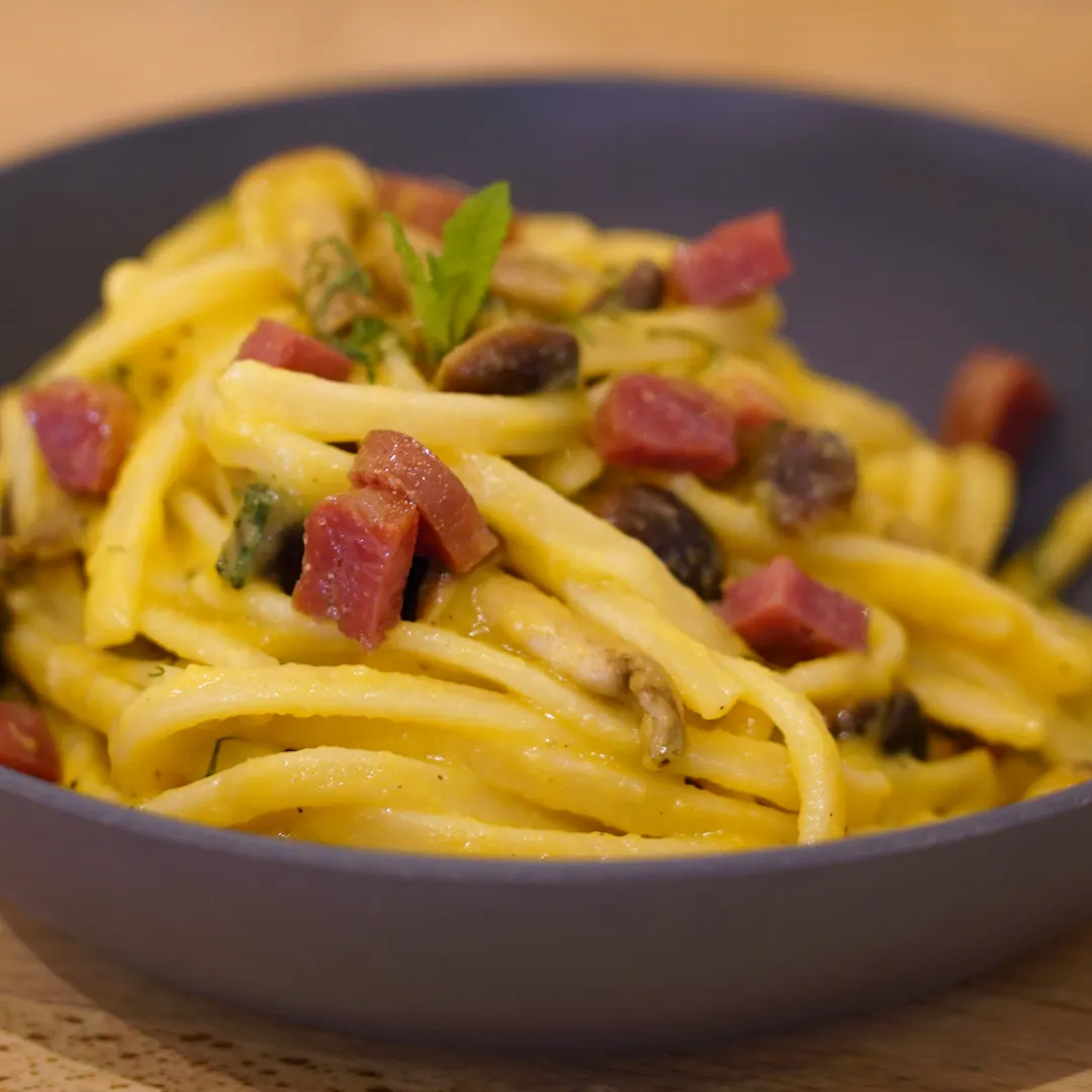 Ricetta Scialatielli con crema di zucca e funghi - La Molisana
