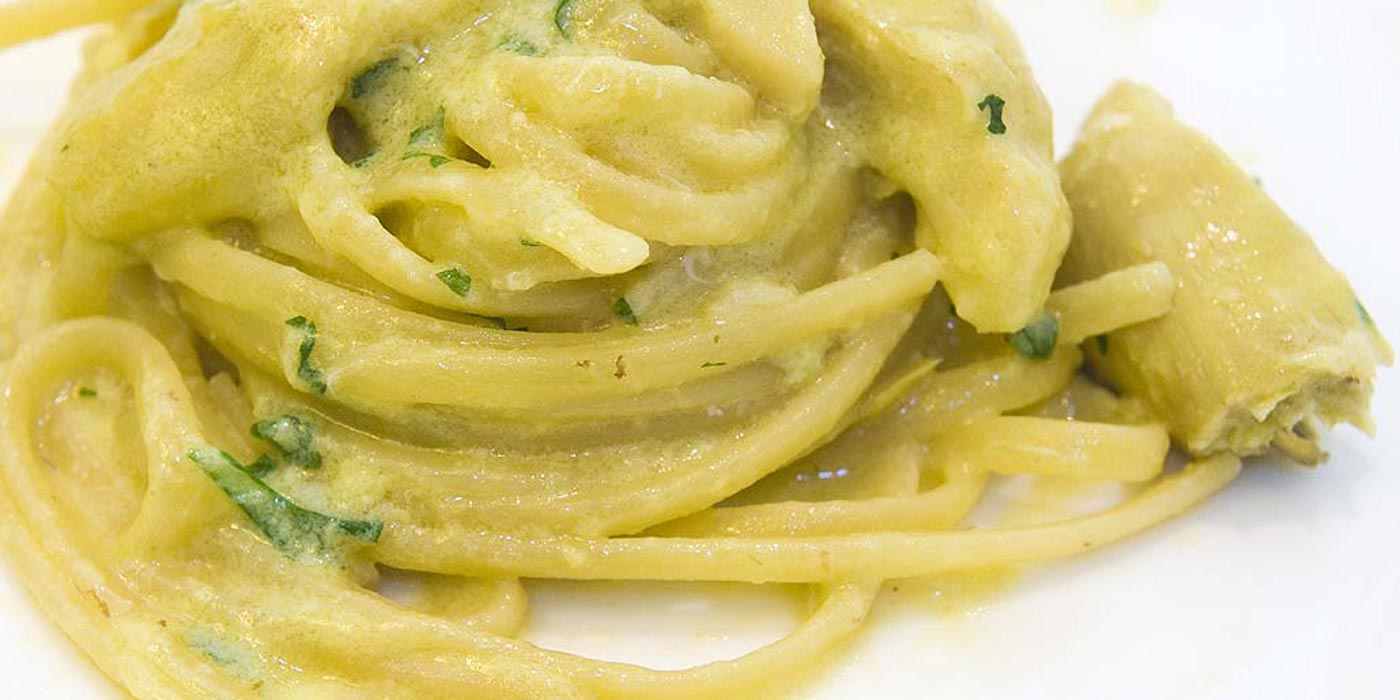 Ricetta Spaghetto Quadrato La Molisana con carciofi e parmigiano