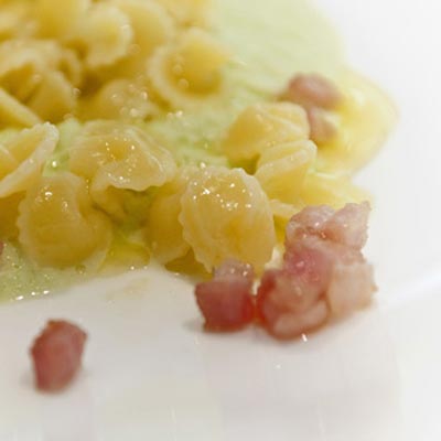 Ricetta Funghetti con purea di verza e pancetta croccante