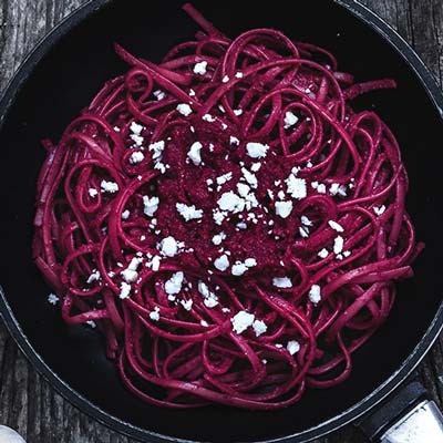 Ricetta Linguine La Molisana al pesto di barbabietola