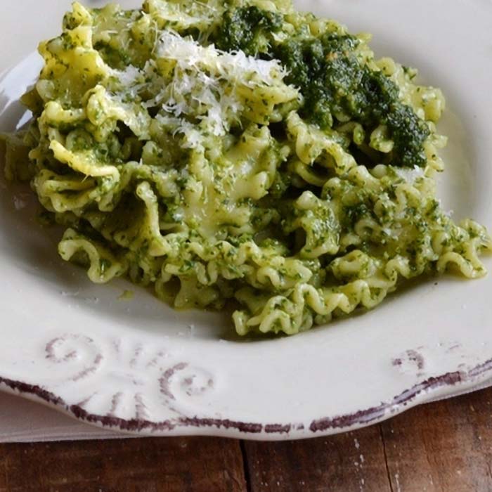 Ricetta Mafalde Corte La Molisana al pesto di foglie di carota