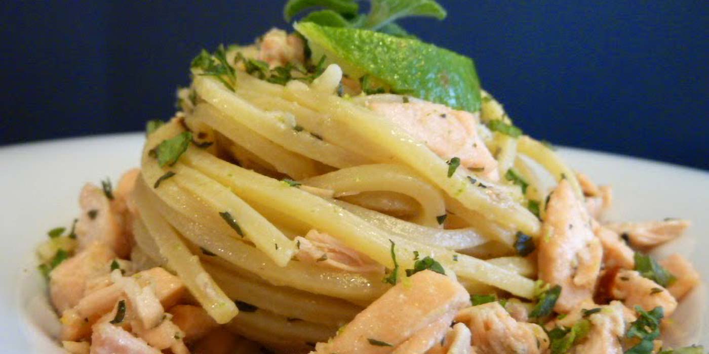 Ricetta Spaghetto Quadrato La Molisana al salmone e mojito