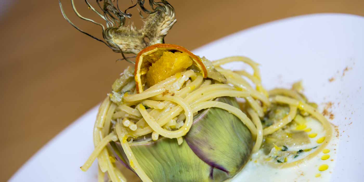 Ricetta Spaghetto Quadrato con frappè di baccalà e carciofo spinoso - La Molisana