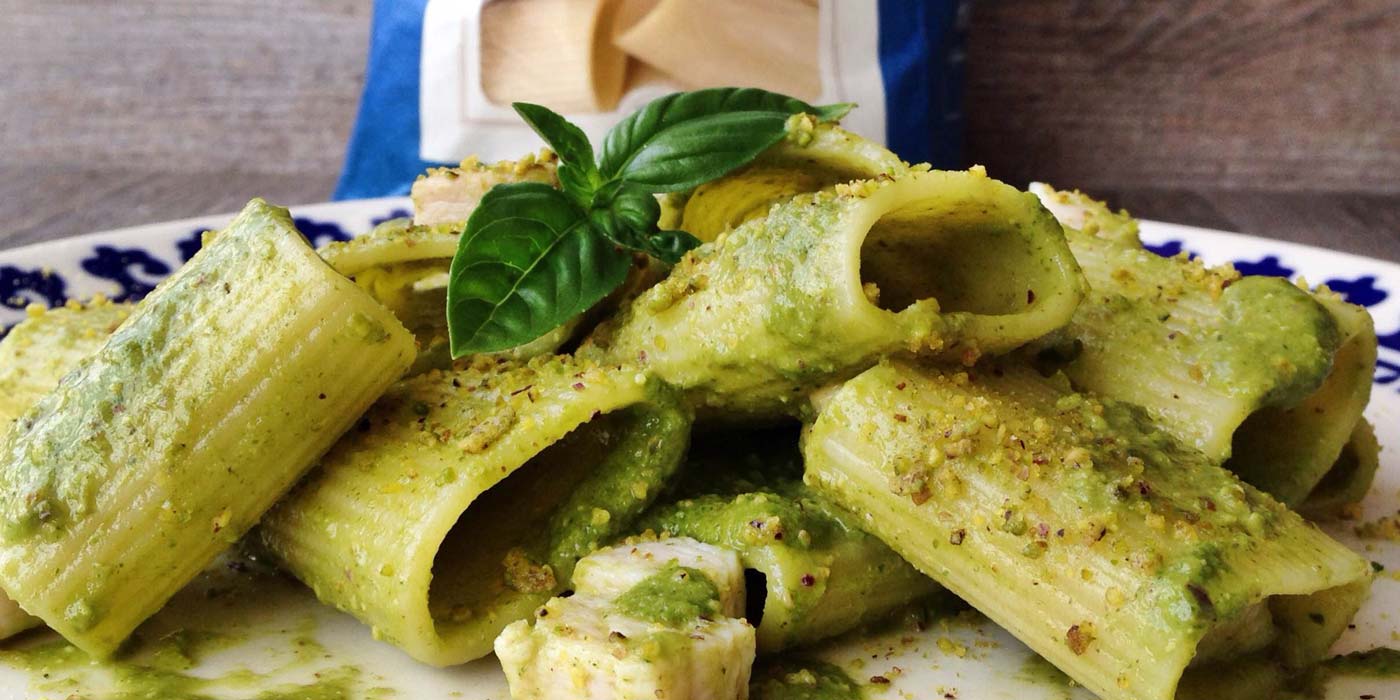 Ricetta Paccarielli Rigati con pesce spada al pesto di agrumi e pistacchio - La Molisana