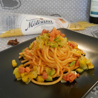 Ricetta Spaghetto Quadrato in amatriciana di verdure - La Molisana