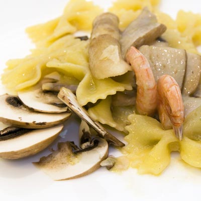 Ricetta Farfalle del sub con gamberi e porcini - La Molisana