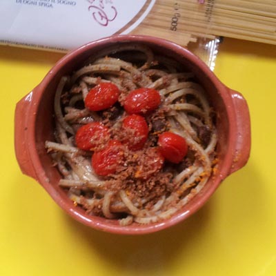 Ricetta Spaghetto Quadrato al macco di ceci neri e bottarga - La Molisana