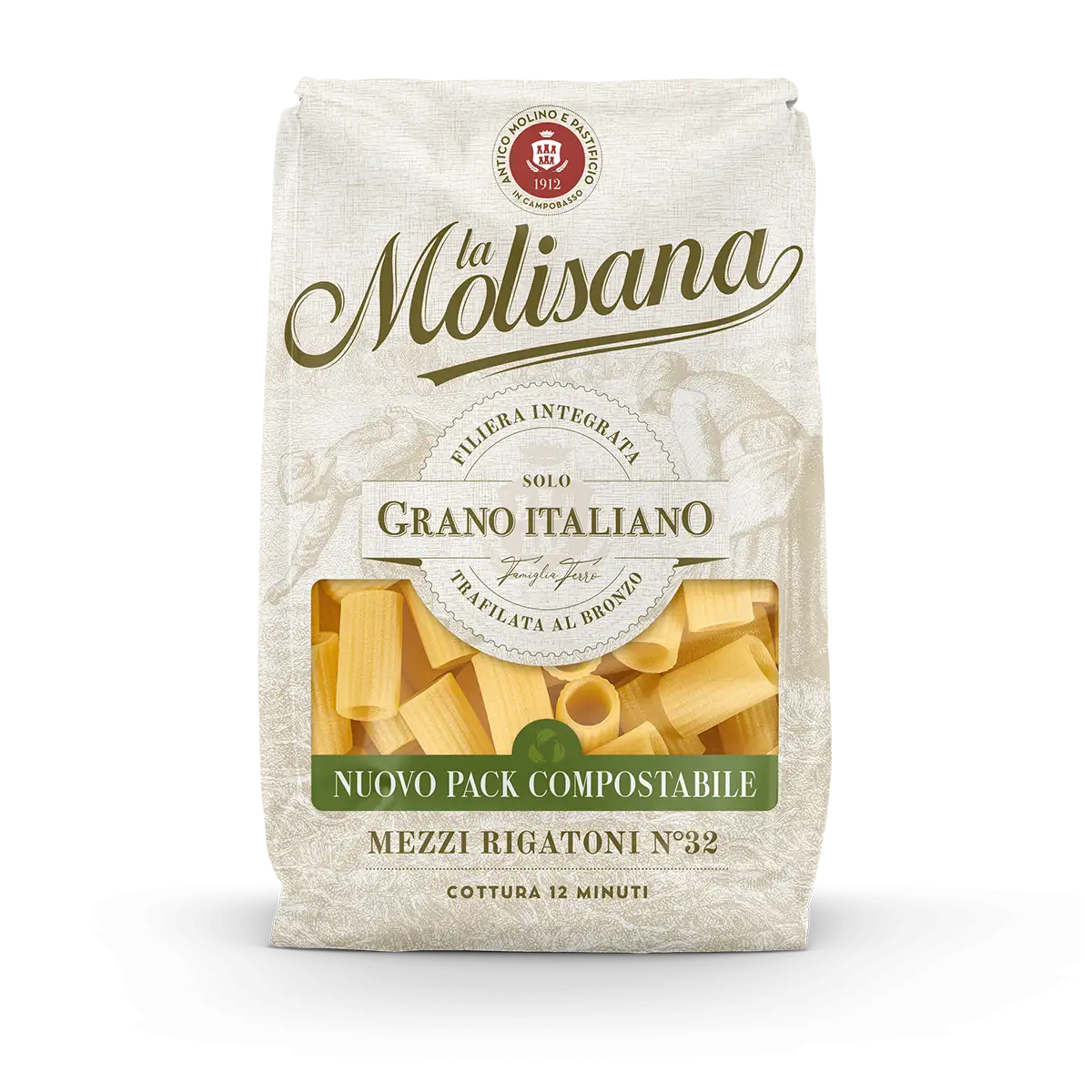 Pack compostabile - vista fronte - La Molisana Pasta