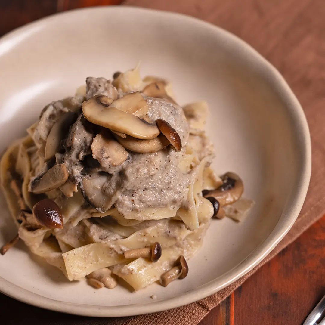Pappardelle alla crema di funghi - Pasta La Molisana